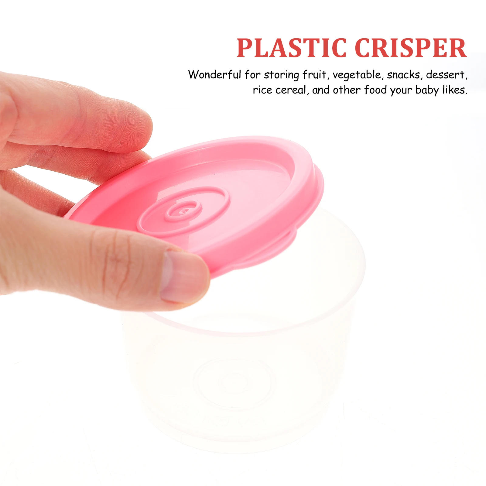 

6 Pcs Crisper Fresh Food Container Baby Storage Containers Vegetable Pots Pp Sauce Compartment Freezer