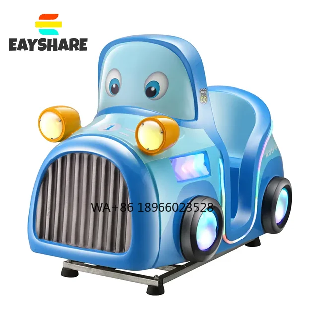 

Coin Operated Games Kiddie Rides Blue Car Shopping Mall Small Children Electric Swing Car Arcade Game Machine