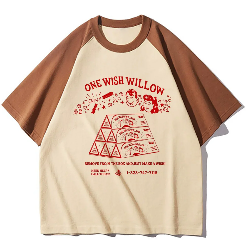 One Wish Willow t shirt femme 2000s Psychedelic cute kawaii vintage shirt y2k 2000s cheap manga party