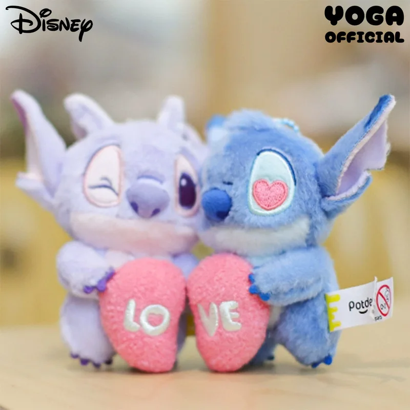 anime   Lilo & Stitch   Point   Ange   Poupée en peluche   Porte-clés magnétique   fille   Pendentif de sac   décorer   remplissage en coton pp   Jouet   Couple   Cadeau