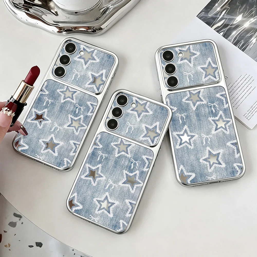 Cowboy Star Mirror Phone Case With Wrist Strap For Samsung S26 Ultra S25 A56 A36 A55 A26 A57 A17 A16 TPU Shockproof Hard Cover view 5