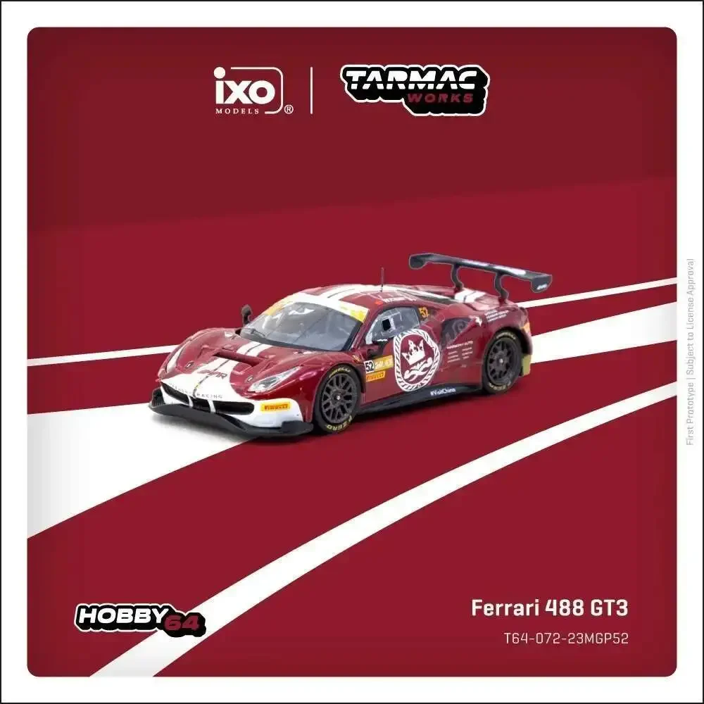 Voorverkoop TW 1:64 Ferrari 488 GT3 Macau GT Cup FIA GT WK 2023 Diecast Auto Model Collectie Speelgoed Tarmac Werkt