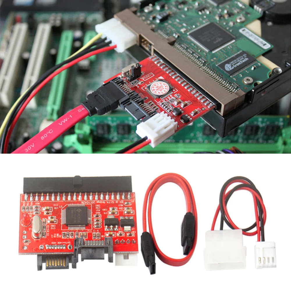 Bidirectional IDE to SATA HDD Adapter Converter Serial-ATA 40pin port with Cable