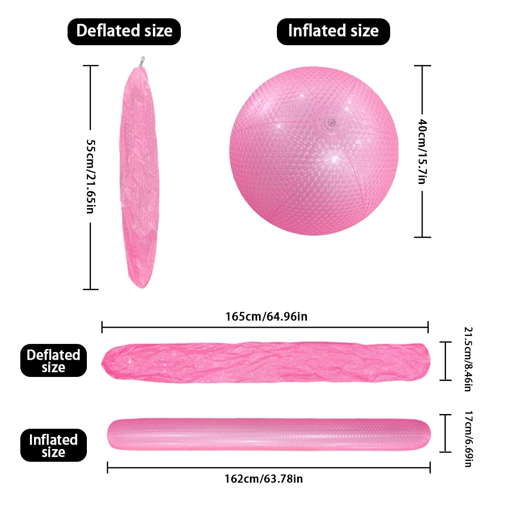 1 conjunto (3 peças) pvc engrossado barco flutuante inflável vara de natação brinquedo de bola de praia perfeito para família piscina e festas de praia acc