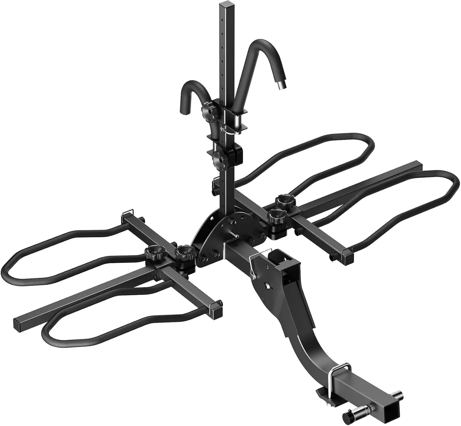 

Сверхмощный багажник для 2 велосипедов для электровелосипедов, толстых шин, автомобилей, грузовиков, внедорожников емкостью 160 фунтов и сцепным устройством 2 дюйма.