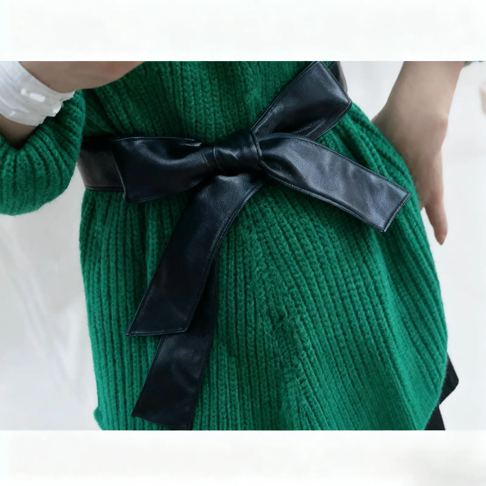 حزام خصر ناعم من جلد البولي يوريثان حزام سترة واقية ممتاز مع تصميم قابل للتعديل مثالي لتصفيف سترة واقية/سترة/فستان/معطف