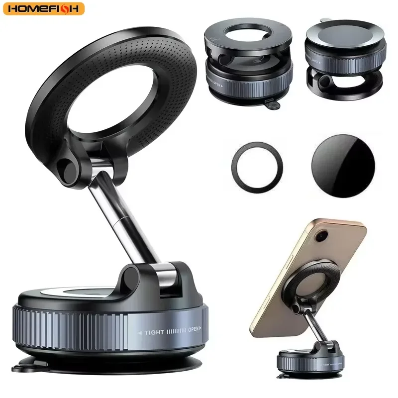 

HOMEFISH K007 Magnetic Phone Holder｜Three-axis Rotation For Free Adjustment｜A Convenient Choice For Multiple Scenarios.