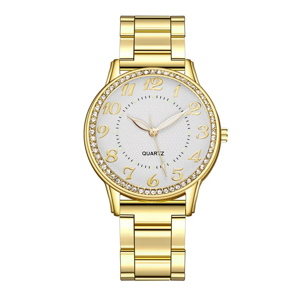 

1Pcs Women Watch Fashion Stylish Diamond Border Luminous Design Premium Material Precise Time Keeping Business Casual
