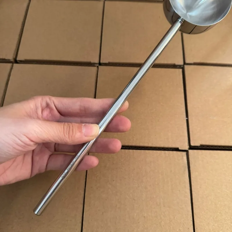 Stainless Steel Extended Handle Hot Oil Spoon Oil Burning and Splashing Small Spoon Oil Pouring and Hot Oil Special Small Pot