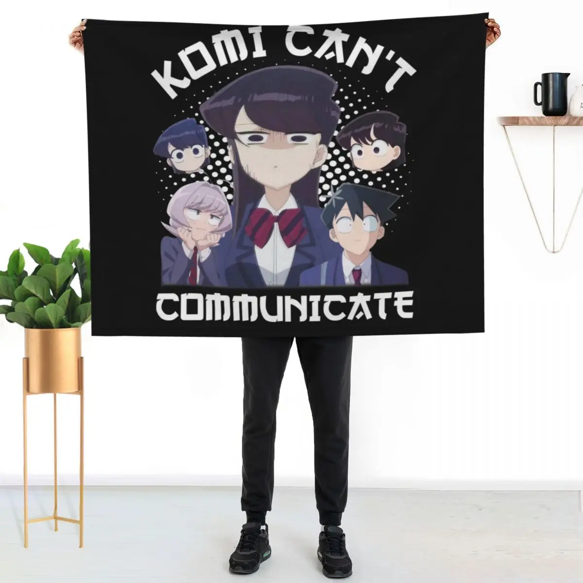 

Komi Can't Communicate - komi san Throw Blanket Warm Accent Blanket for Living Room Decoration
