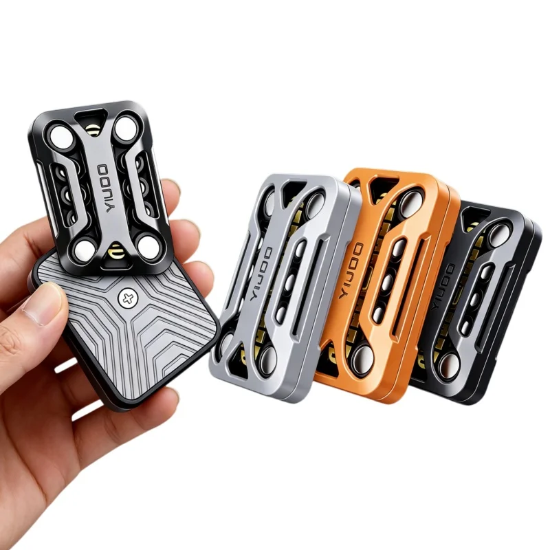Infinite Position Metal EDC Fidget Slider Magnetic Push Toy Stress Relief Sensory Feedback Fun Gift for Adults Kids Party Favors