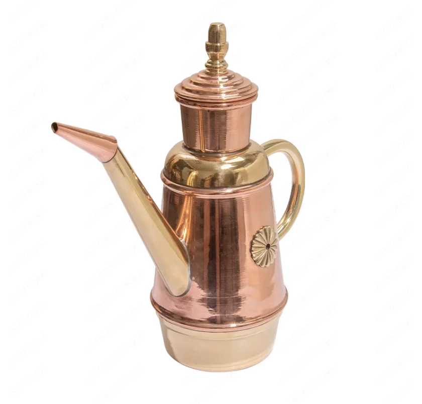 Botella dispensadora de aceite de oliva, olla de aceite de cobre hecha a mano para cocina, restaurante, tienda de pizza