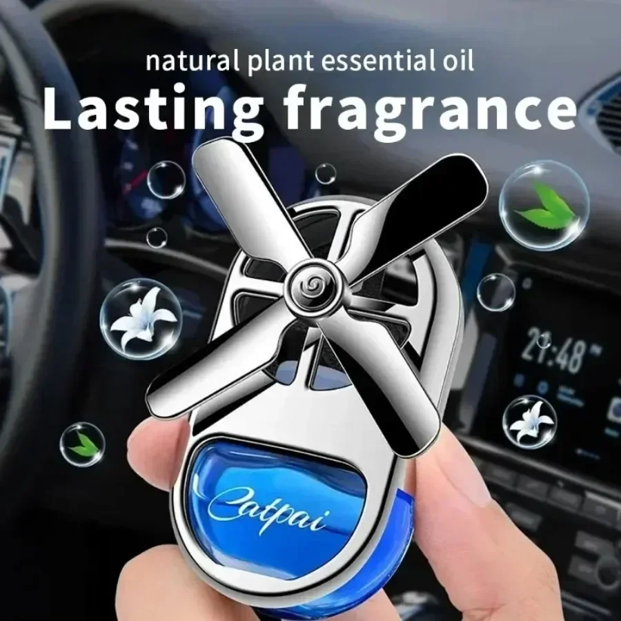 

New Car Aromatherapy Air Freshener Rotary Propeller Exhaust Aromatherapy Creative Mini Perfume Decorative Accessories