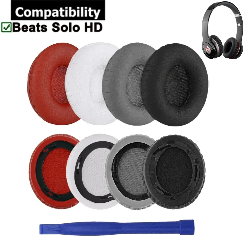 Replacement Earpads Ear Cushion Cover Muffs Colver Repair Parts for Monster Beats by Dr.Dre Solo HD 1.0 1 Headphones Headsets