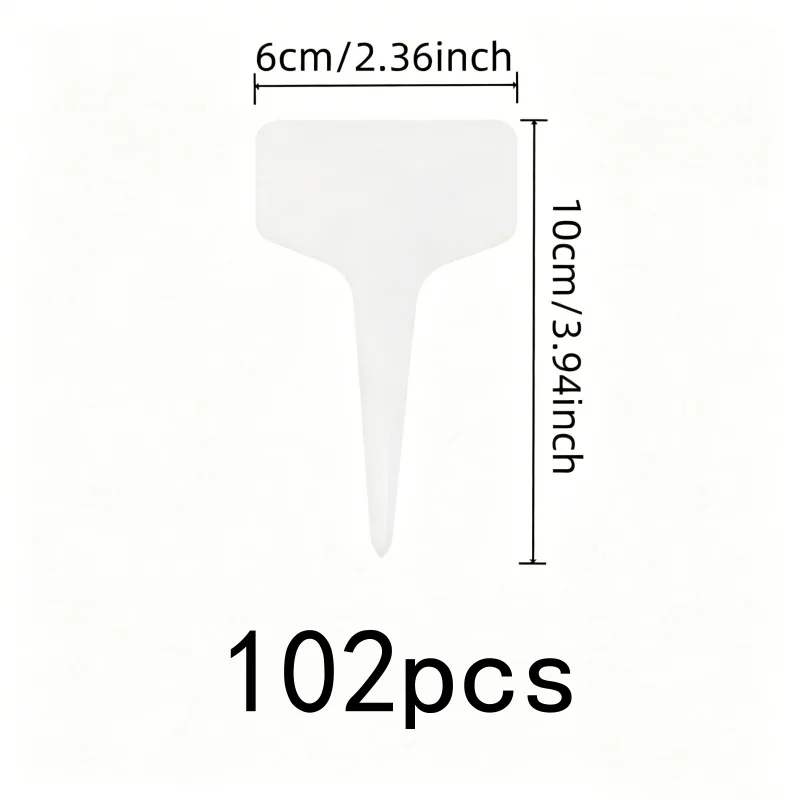 102 pcs Nursery Plant Signs, Easy Insert Into Soil for Greenhouse Plant Labeling, Multipurpose, Versatile