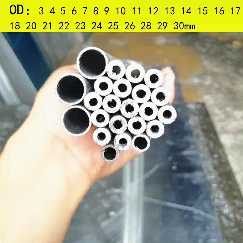Aluminium Tube OD 3 4 5 6 7 8 9 10 11 12 13 14 15 16 17 18 20 21 22 23 24 25 26 28 29 30mm Round 6061 Aluminum Metal Pipe