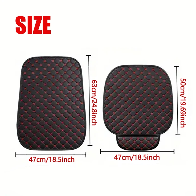 PU leather car seat cushion, simple seat cushion, wear-resistant and durable, suitable for all seasons image 2