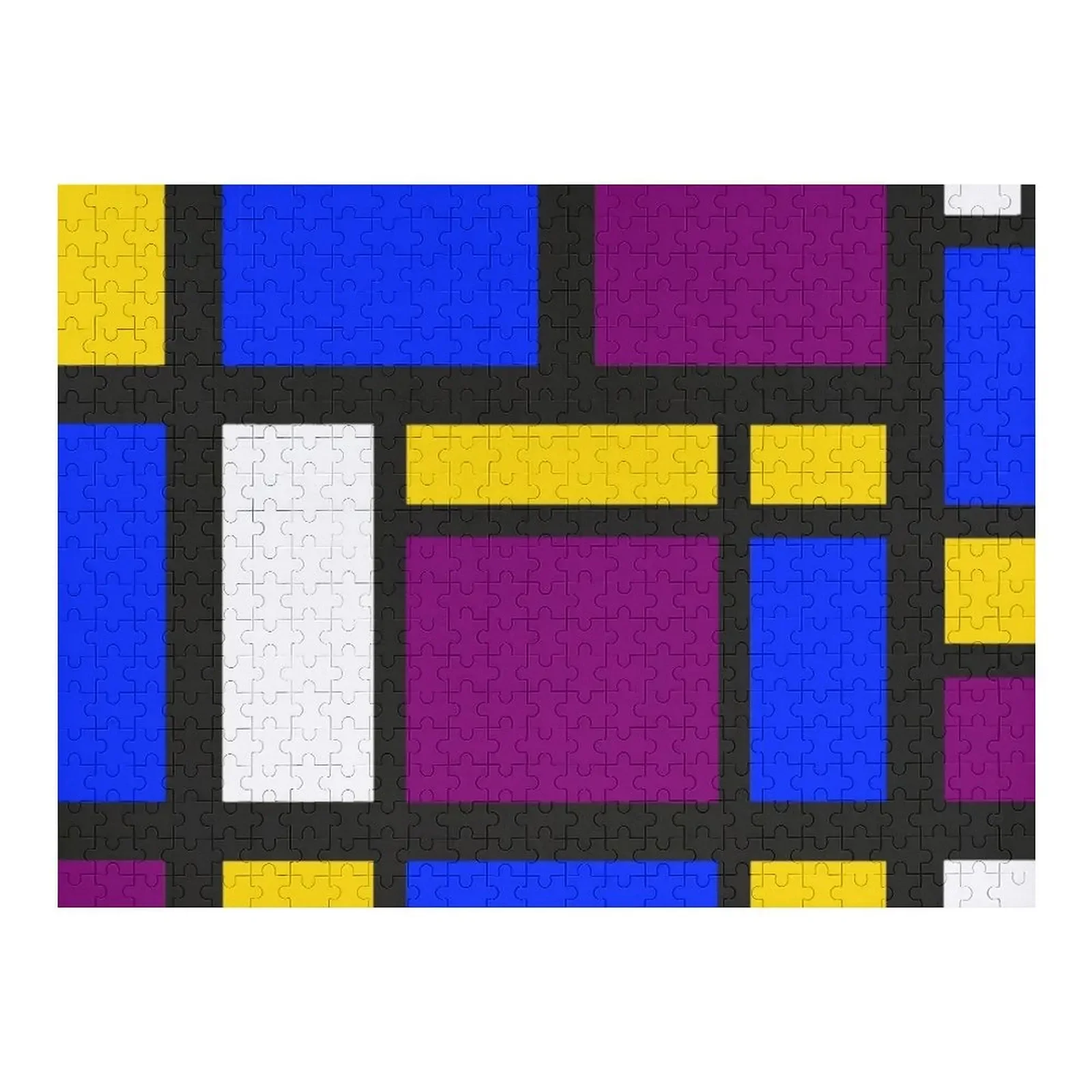 

Mondrian-Esque Design ярко-фиолетового, синего, желтого и белого цвета. Пазл. Персонализированные детские подарки. Пазл.
