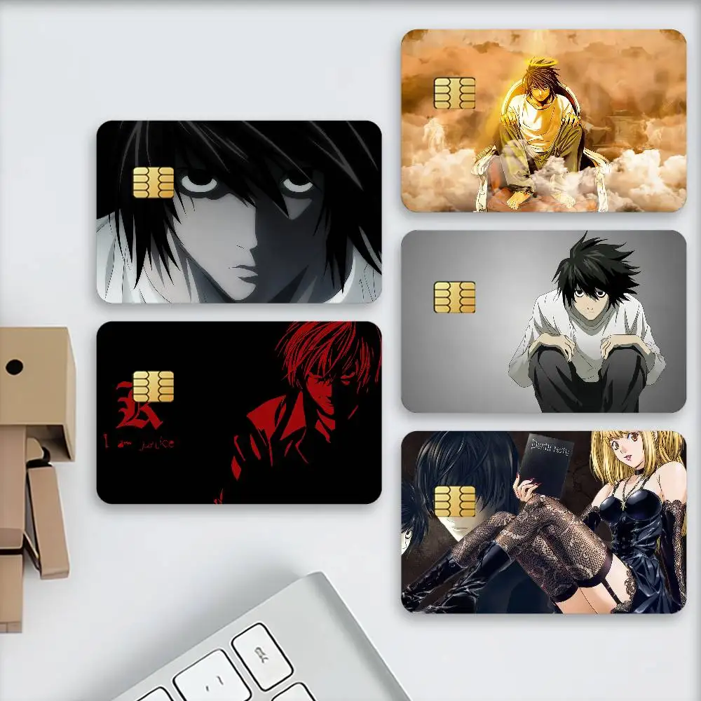 Anime Death Note Credit Decorative Card Stickers Suitable For Bank Cards Metro Transit Anti-scratch Gift 4PCS
