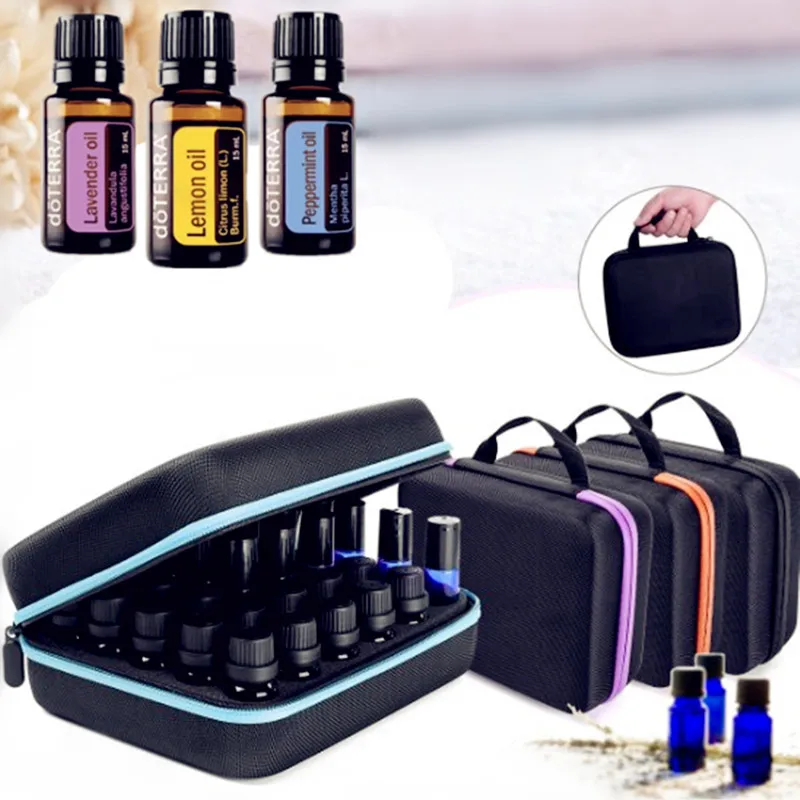 30 Grids Essential Oil Case Bottles 5ML10ML Perfume Oil Box Travel Portable Carrying Holder Nail Polish Storage Bag