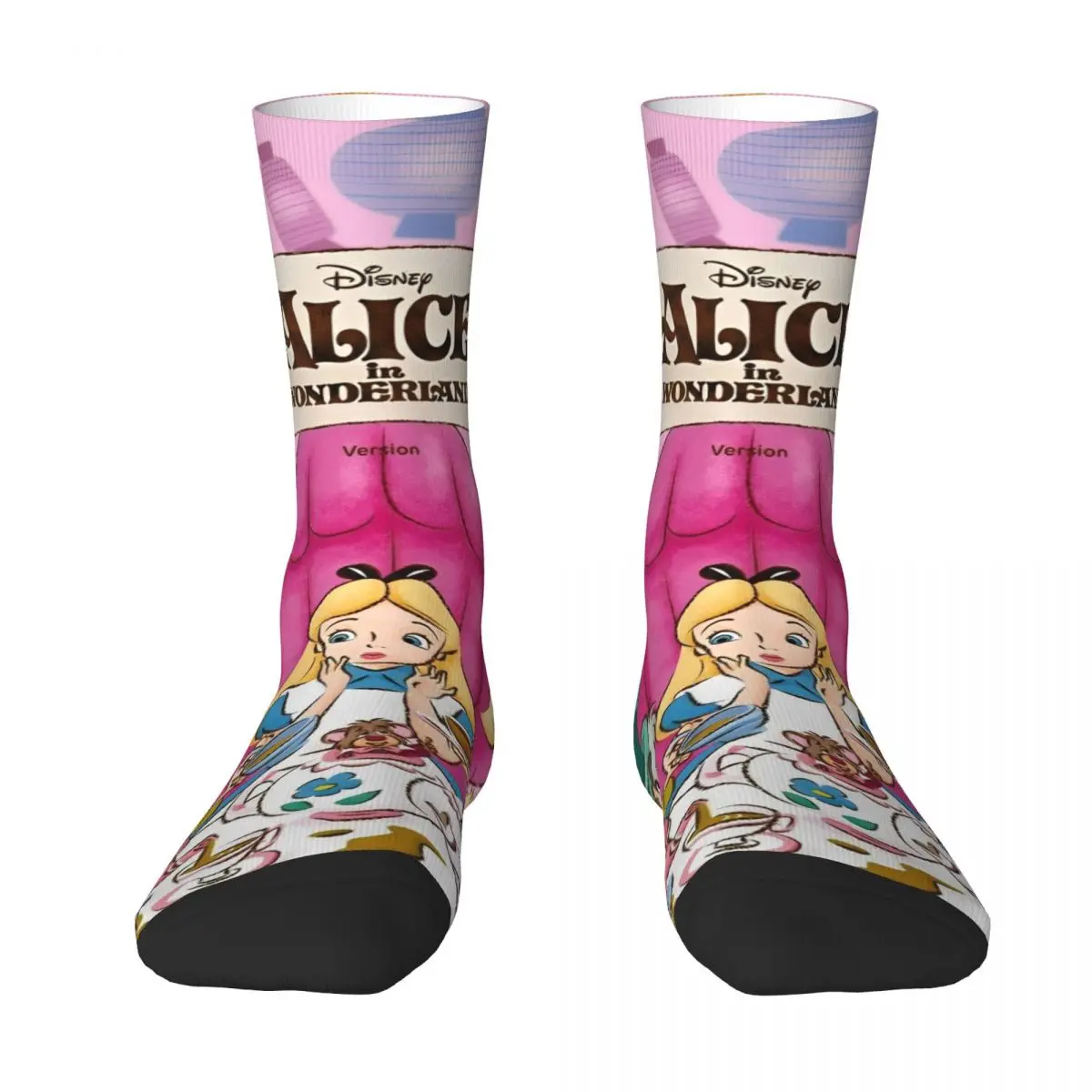 Alice In Wonderland Cheshire Cat Stockings Couple Socks Quality Casual Socks Autumn Cycling Anti Skid Custom Socks Gift