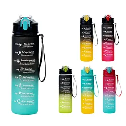Leak Proof Water Bottle with straw Two-color spray paint High Quality tour hiking portable drink bottles 800ml