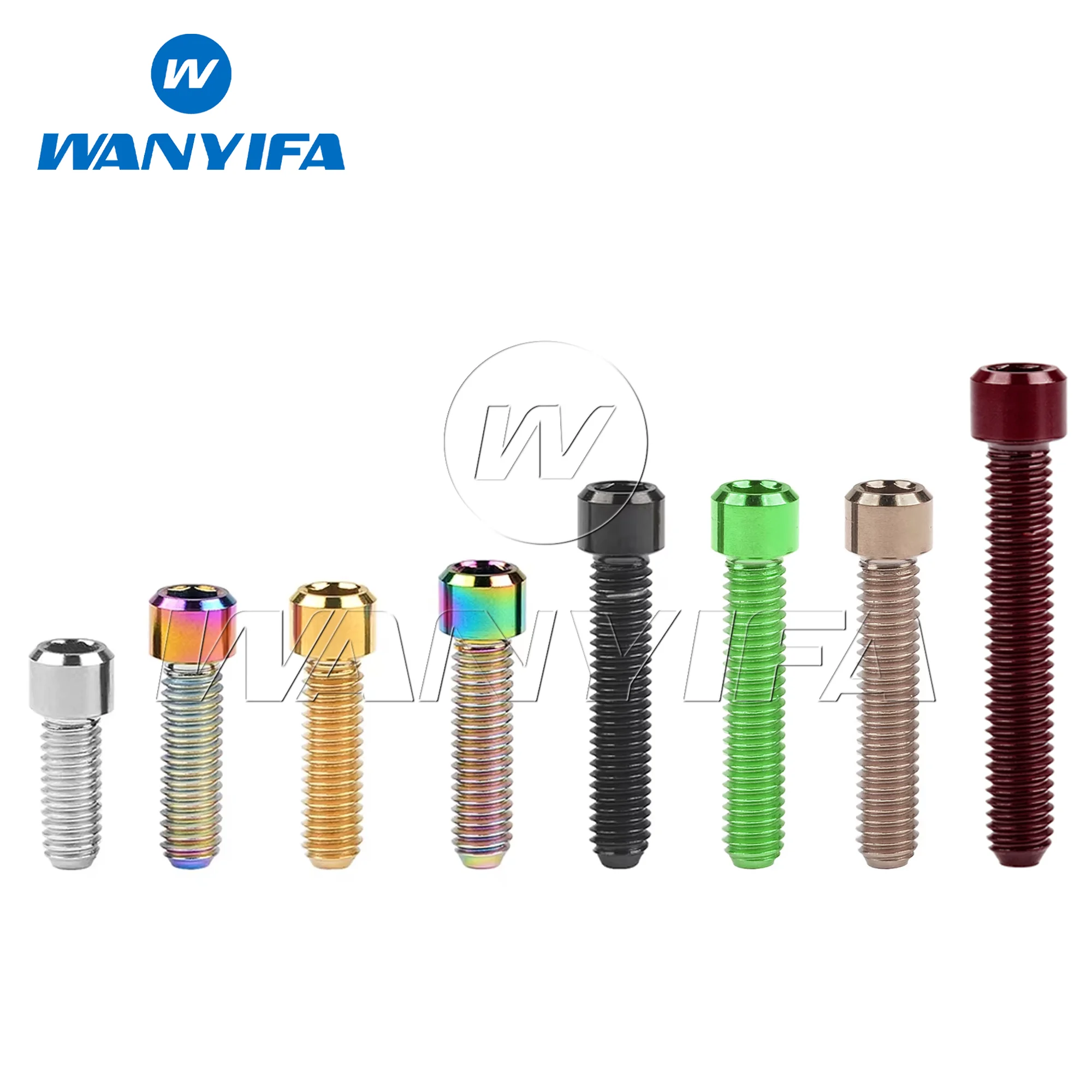 Parafuso de Titânio Wanyifa M4 X 10 13.5 15 20 25mm com Chave Allen, Parafuso de Cabeça Pequena para Ajuste de Câmbio Traseiro/Dianteiro de Bicicleta H/L