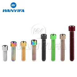 Wanyifa-perno de titanio M4 X 10 13,5 15 20 25mm, llave Allen, tornillo de cabeza pequeña para bicicleta, desviador trasero/delantero, ajuste H/L