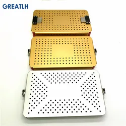 Disinfection Tray Single Layer Sterilization Case Autoclavable Instruments Surgery Aluminium Ophthalmic Instrument Double Layer