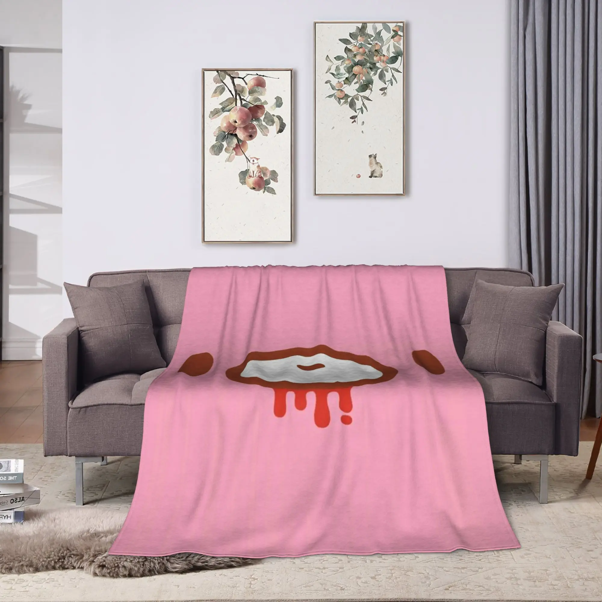 Manta suave y cálida de oso sombrío, manta de felpa para niños, decoración esponjosa para el hogar, colcha de franela