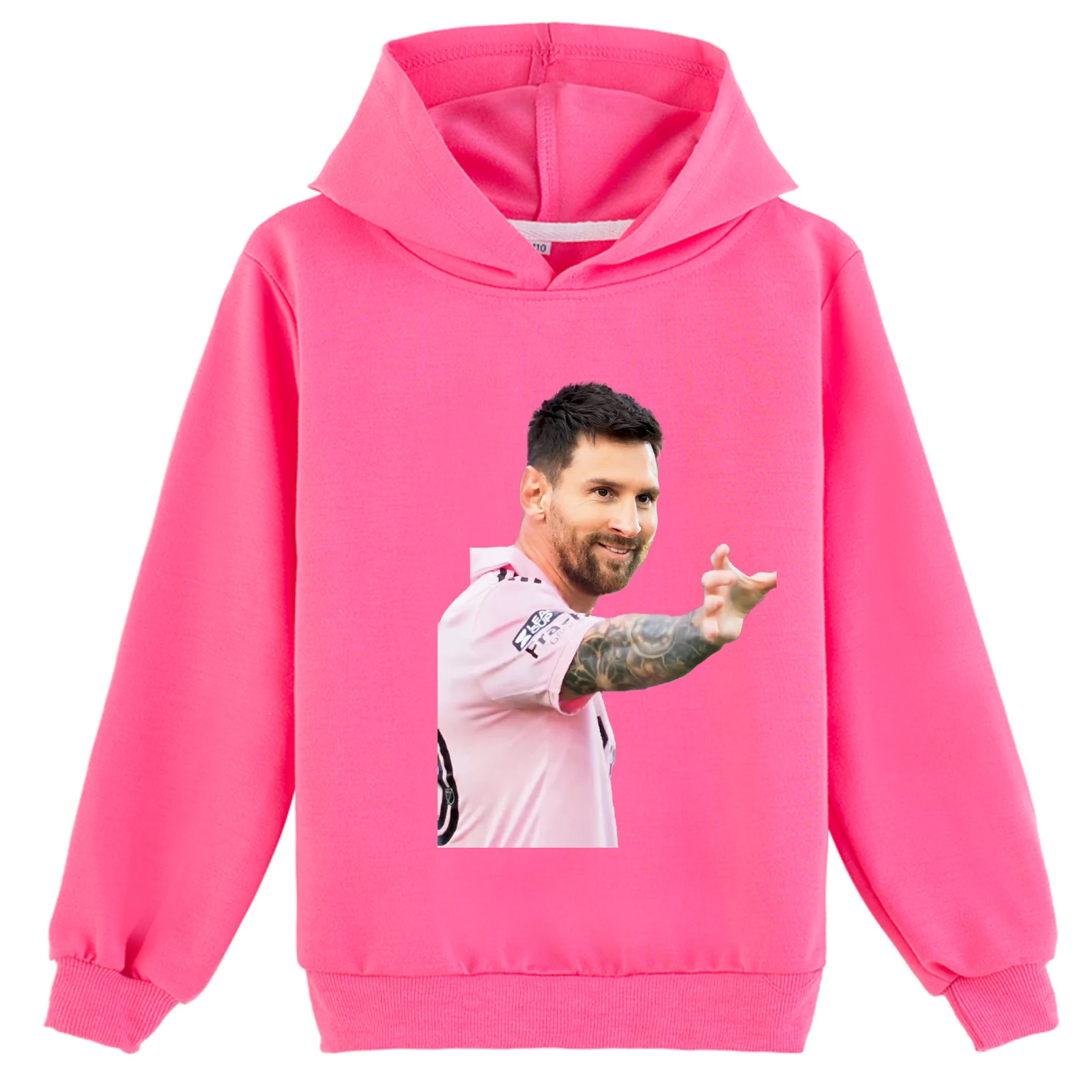 الصغار طفل البلوز البلوز مقنعين M-messi بلوزات فضفاضة، الخريف الجدة طويلة الأكمام هوديس في 2-14 سنة