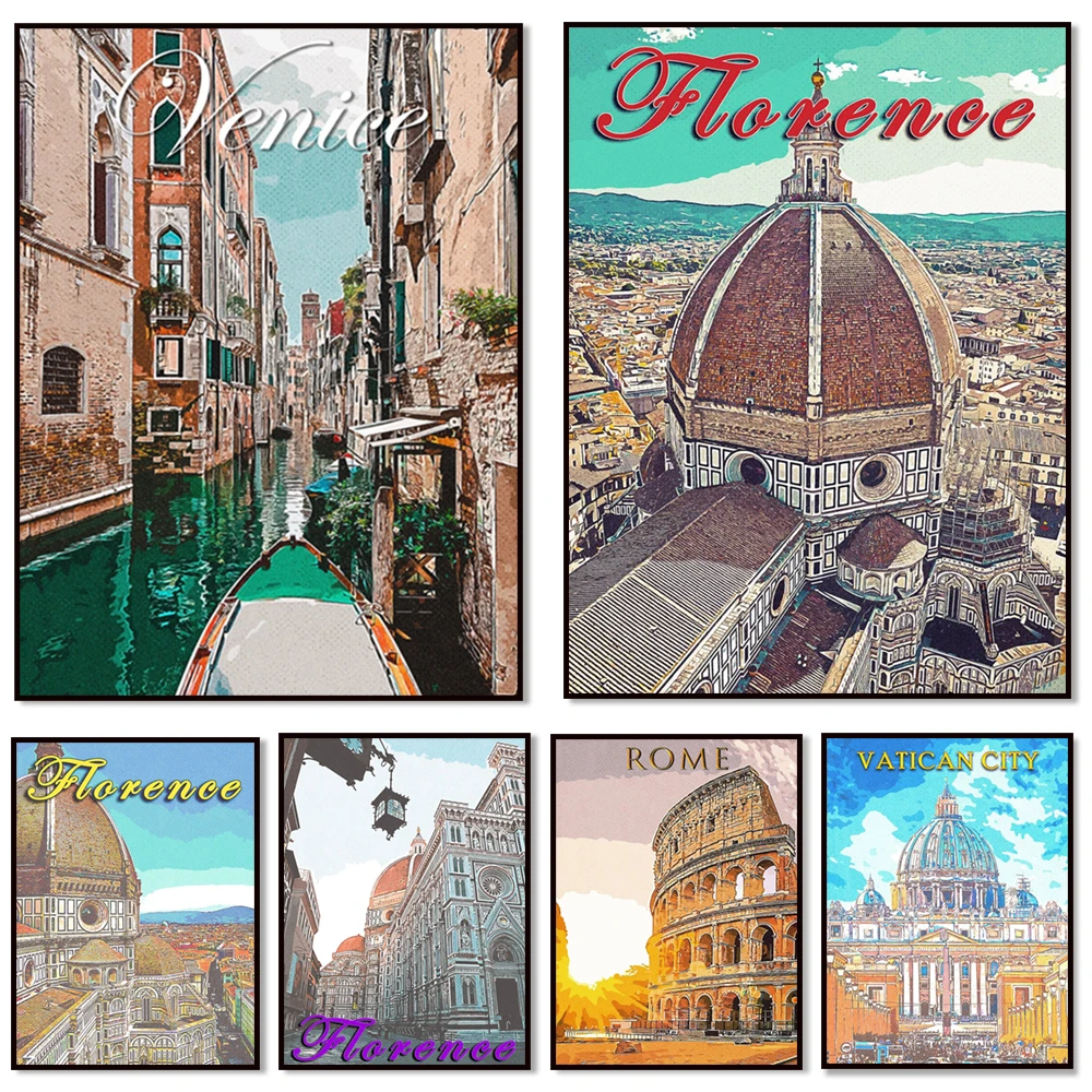 Les Cinques Terre en Art Découvrez la Beauté de l’Italie à Travers des Peintures et Calligraphies sur AliExpress