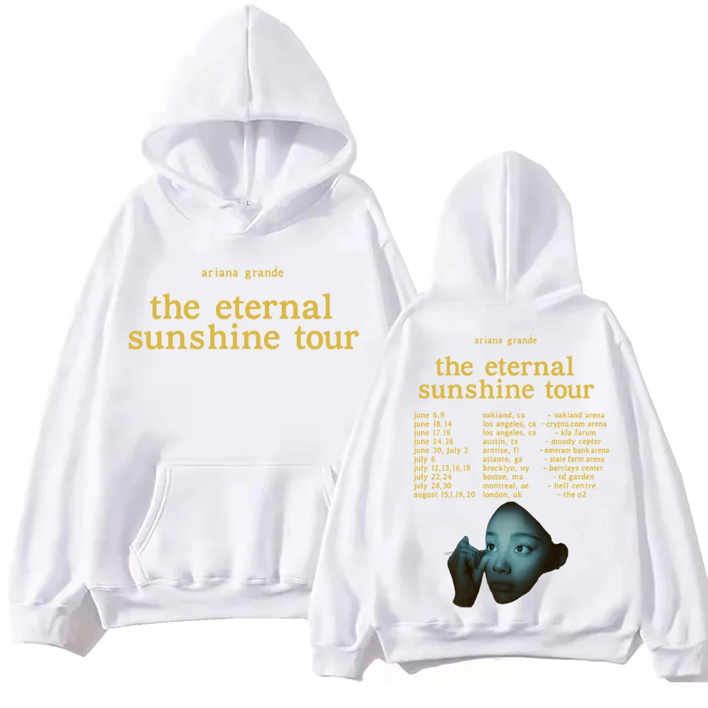Ariana-Grande Eternal Sunshine Tour Hoodie Harajuku Hip Hop Pullover Tops Sweatshirt Gift
