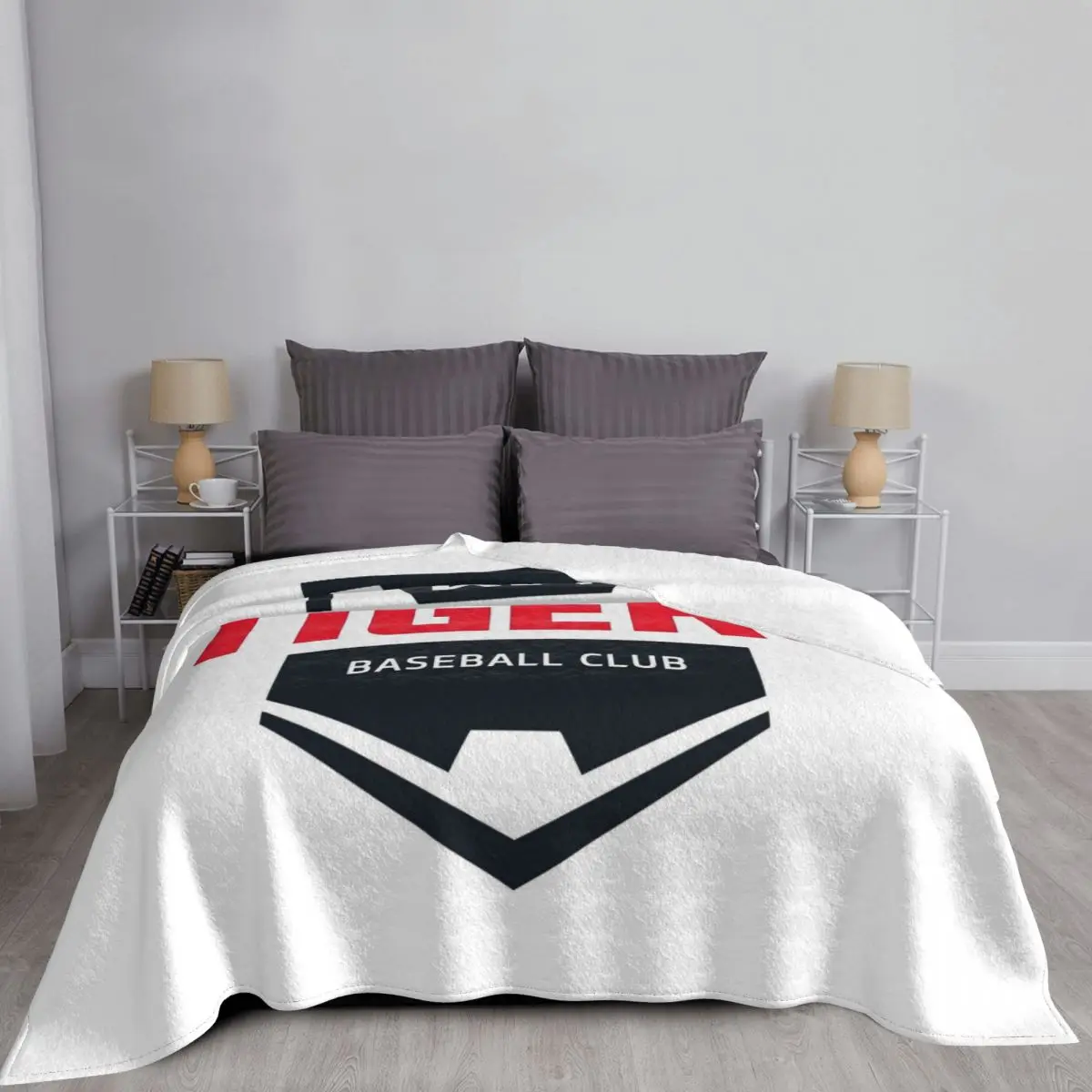 Kbo Kia Tigers Baseball Lover Sport Blanket Velvet Textile Decor Multi-function Soft Throw Blanket for Home Office Rug Piece