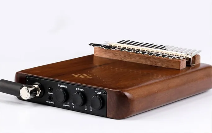 A-17 American Black Walnut Thumb Piano Electric Kalimba Musical Instrument Percussion Wooden Drum Kalimba Key view 2