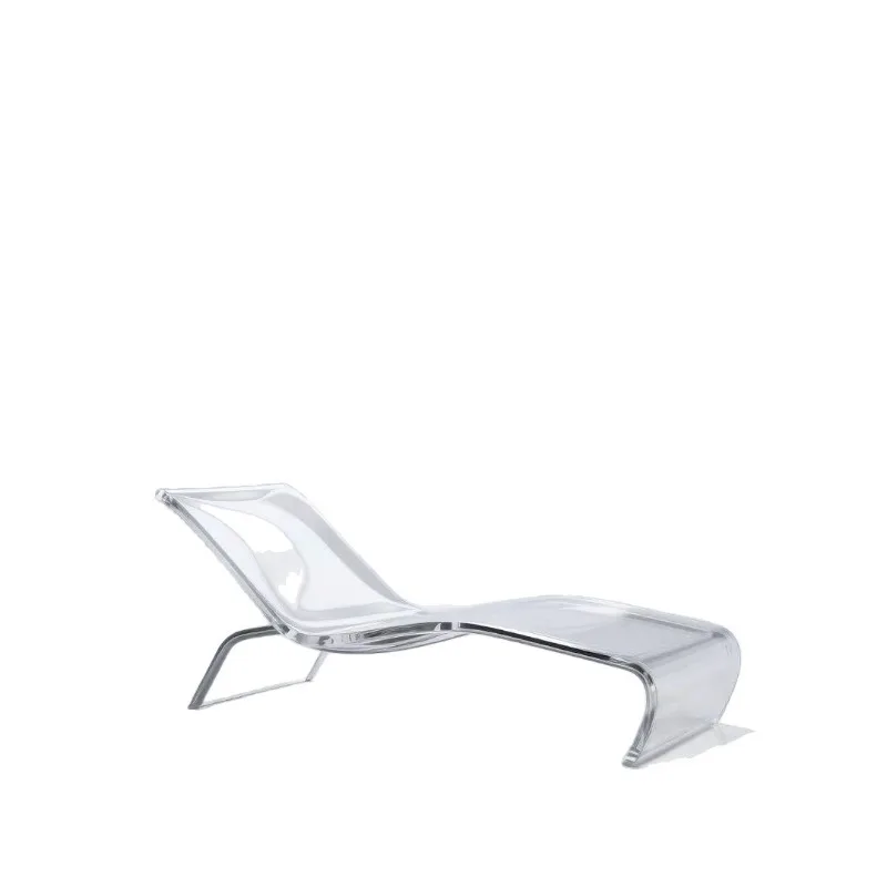 For outdoor courtyard, stackable and stackable, transparent acrylic deck chair, weather resistance and UV protection