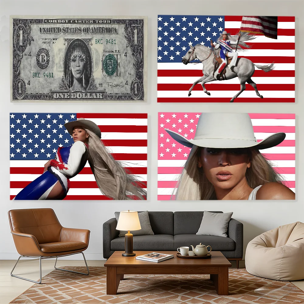 Singer B-Beyonce Cowboy Carter flag Decorative Banners Suitable For Outdoor Camping Family Parties And Garden Walls Gift
