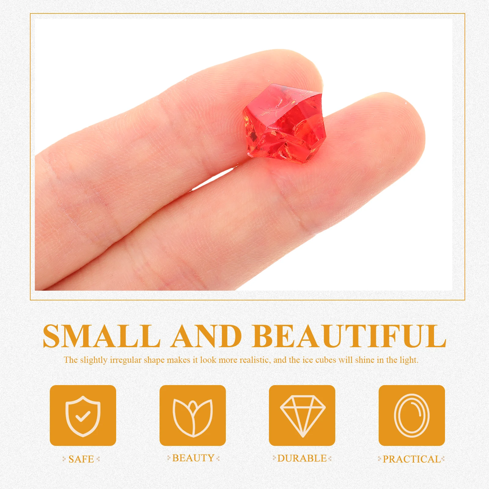 

500Pcs Acrylic Crystal Ice Rocks Non-Floating Irregular Shape Refractive Light Vase Filler Decoration Props Acrylic Ice Rocks