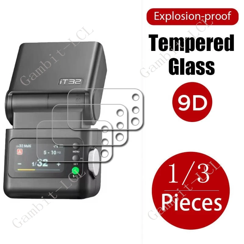 1/3 قطعة 9H HD الزجاج المقسى ل Godox iT32 GodoxiT32 iFlash فلاش الزناد OLED واقي للشاشة اللمس غطاء الفيلم