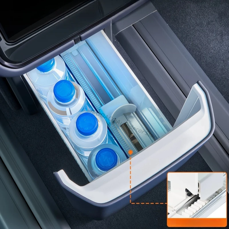 For Geely Zeekr 9X 2026 Car Refrigerator Booster Auto Positioning Storage Rack Car Automatic Space-filling Storage Rack Supplies