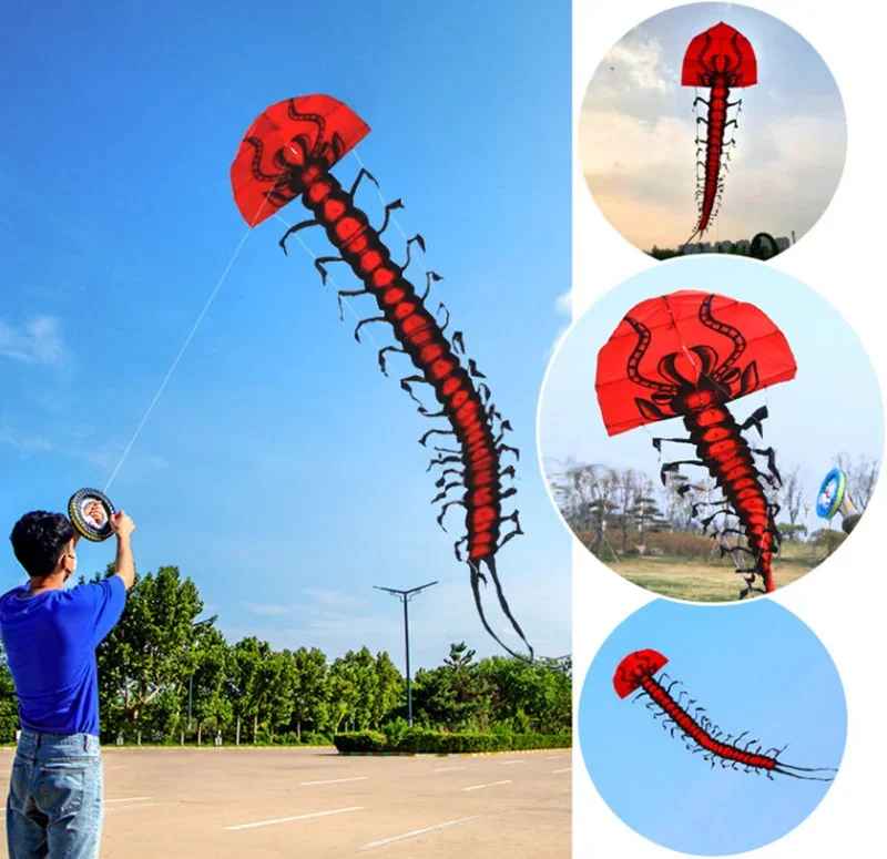 free shipping centipede kite flying adults kites factory professional wind kites line windsurfing sail flying dragon for kids