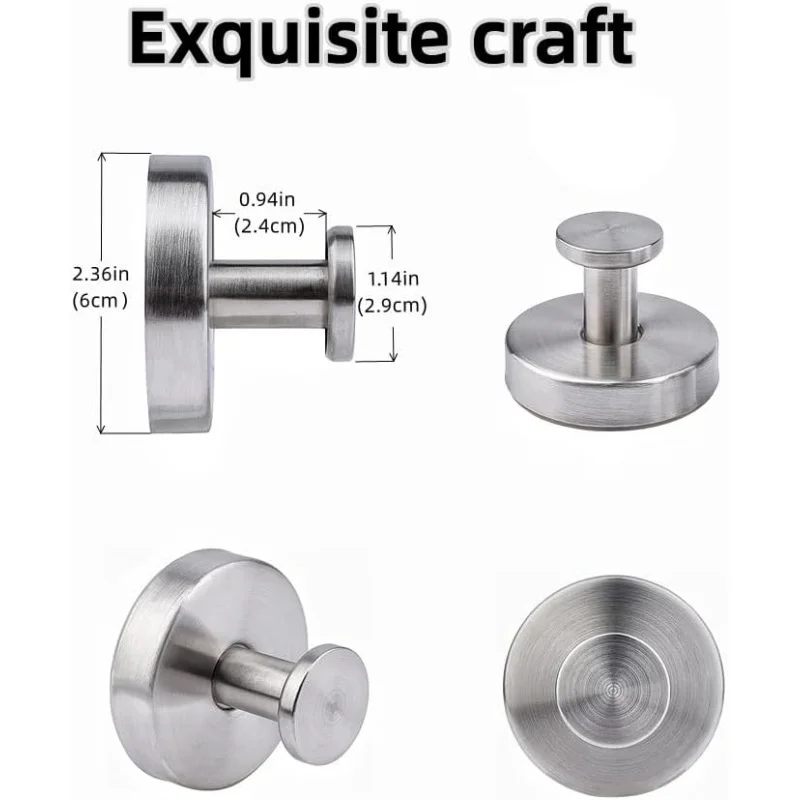 Houd geen boorhaken roestvrij staal waterdichte zuignaphaken handdoek badjas haken badkamers zilver 2 stuks