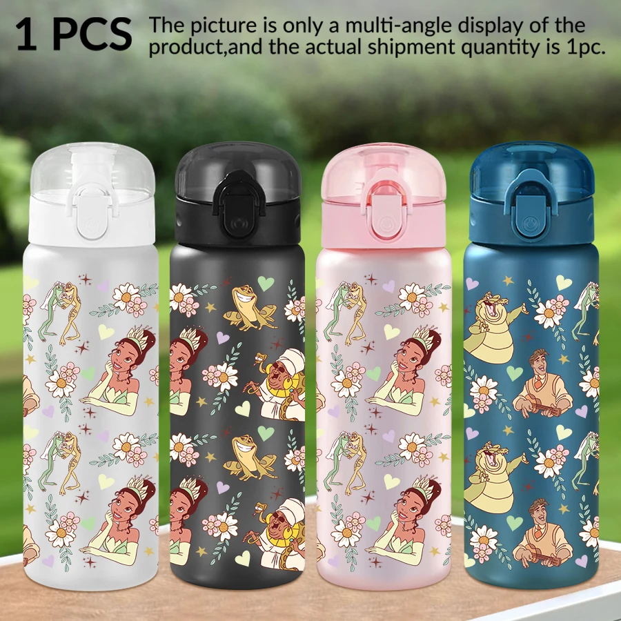

1Pc Disney Princess Flowers Pattern 26oz Plastic Water Bottle Outdoor Sports Water Cup Birthday/Homecoming Gift