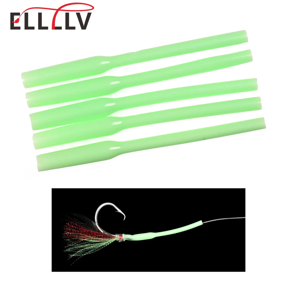 Elllv Tubos fluorescentes para anzuelos - protección de líder marino
