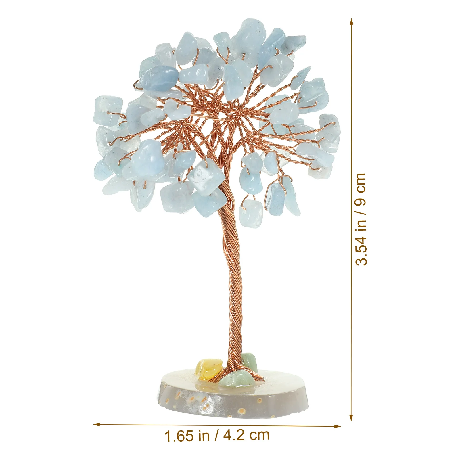 Exquisite Crystal Tree Decor Tabletop Ornament Beautiful Color Creative Shape Delicate Crystal Tree Craft Decoration Home Office