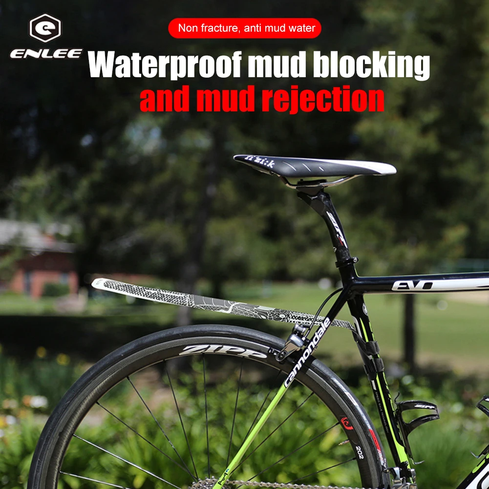 ENLEE Bicycle Mudguard Wings Foldable Mud Splashing Prevention Bracket Dustproof Lightweight Accessories for Mountain Road Bike