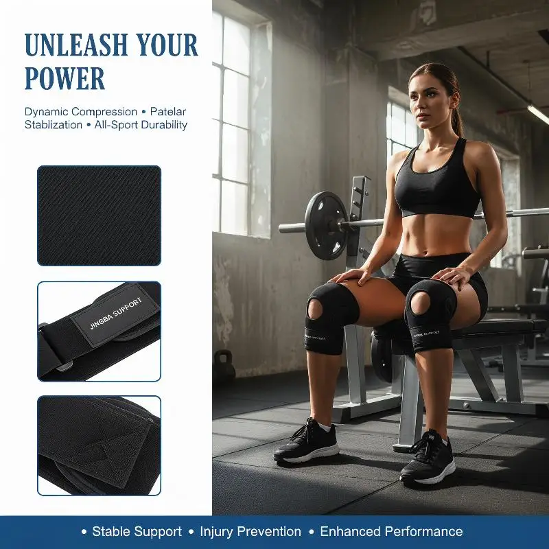 Adjustable Knee Support Knee Brace With Adjustable Buckle Pain Relief Patella Protector Support Brace Knee Pain Injury Recovery