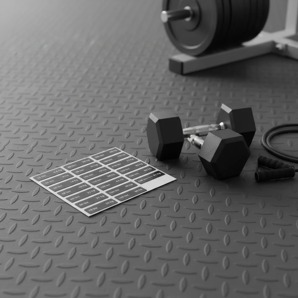 Fitness Equipment Weight Stickers Gym Weight Stack Labels Number Sticker4.5-91kg Portable Fitness Accessories