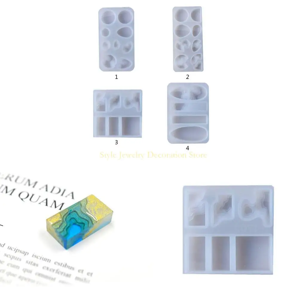 

D46E Island Pendant Epoxy Resin Mould Crystal Silicone Mold DIY Jewelry Making Craft