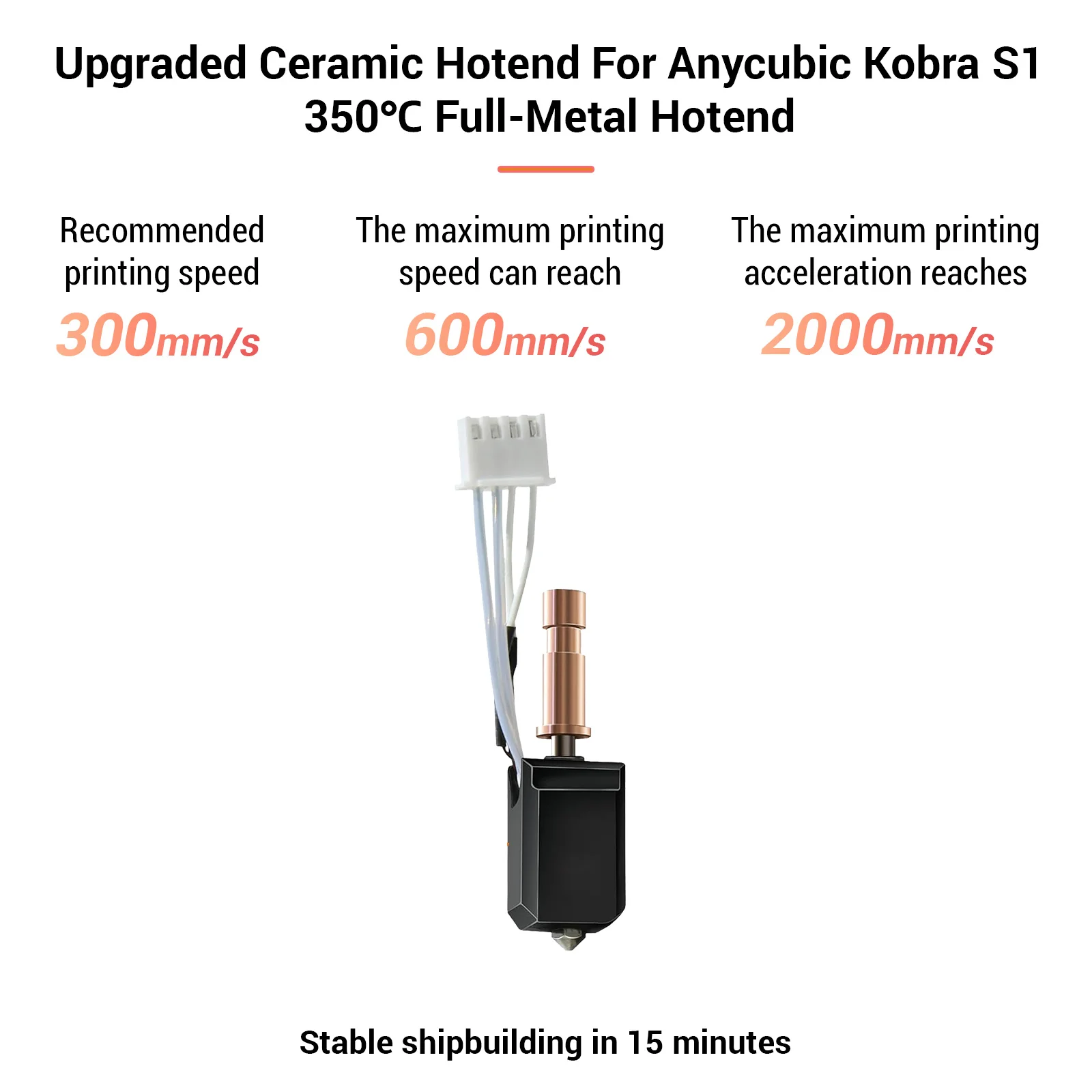For Anycubic Kobra S1 Upgrade Hotend Kobra S1 Combo Hotend 24V 48W Rapid Heating For Anycubic Kobra S1 3D Printer Part
